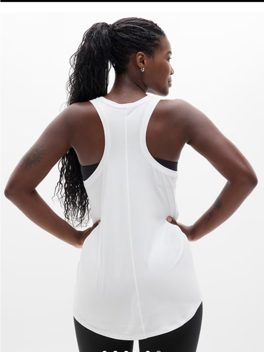 NWT Athleta With Ease Sport Racerback Tank. Size Small. Bright White.